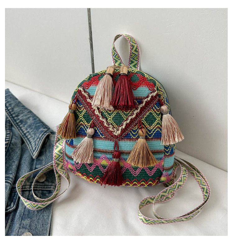 New trendy and lightweight women's backpack with Chinese style Su crossbody bag, fashionable and versatile small backpack for outdoor travel