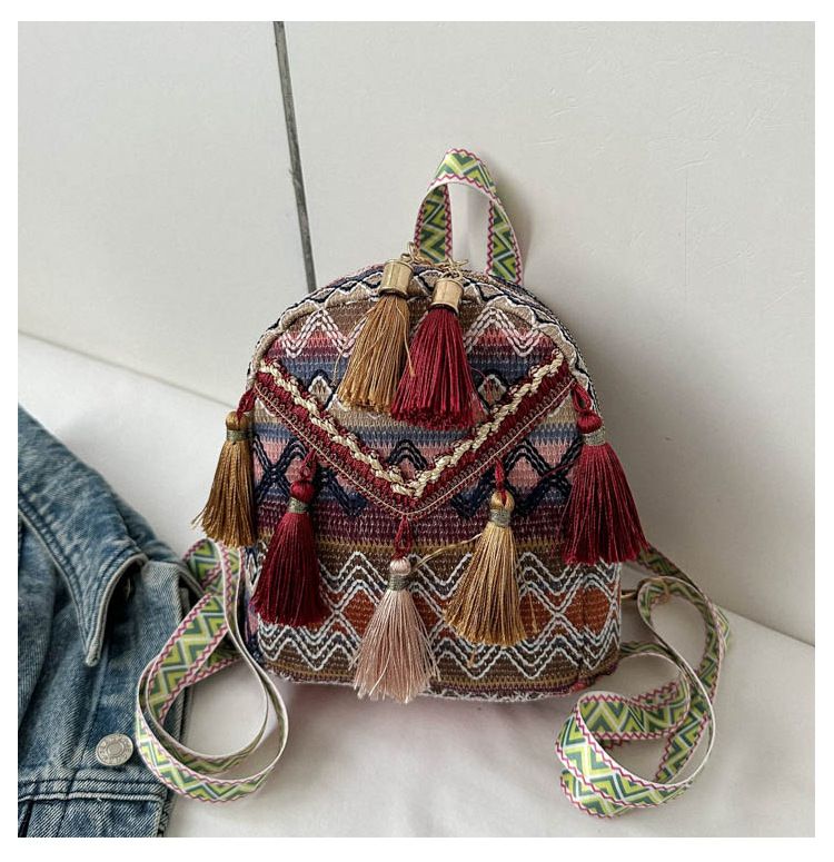 New trendy and lightweight women's backpack with Chinese style Su crossbody bag, fashionable and versatile small backpack for outdoor travel
