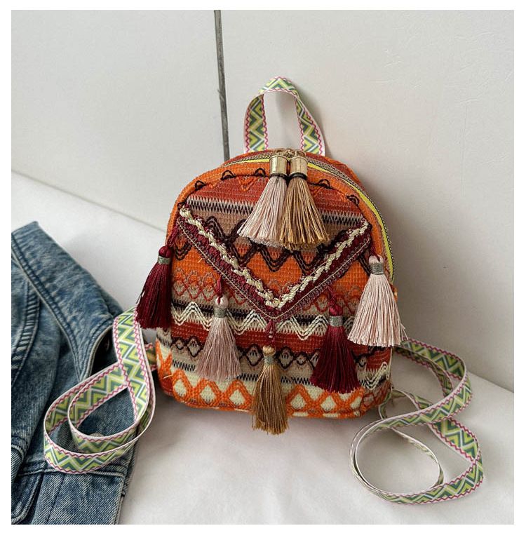 New trendy and lightweight women's backpack with Chinese style Su crossbody bag, fashionable and versatile small backpack for outdoor travel