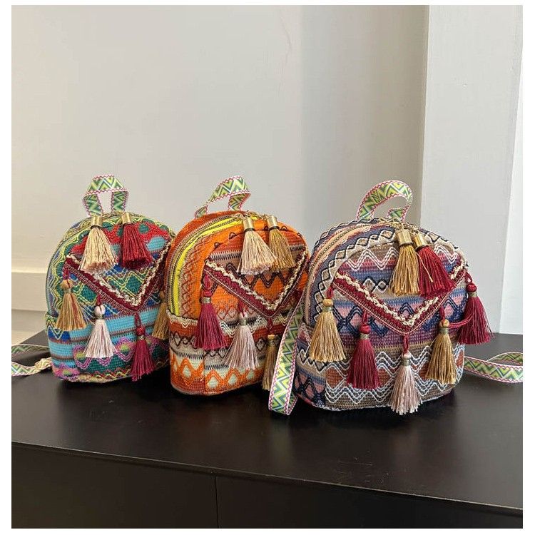 New trendy and lightweight women's backpack with Chinese style Su crossbody bag, fashionable and versatile small backpack for outdoor travel