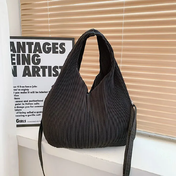 New women's bag, pleated bag, handbag, shoulder bag, crossbody bag, 2024 autumn niche large capacity Korean version, special features