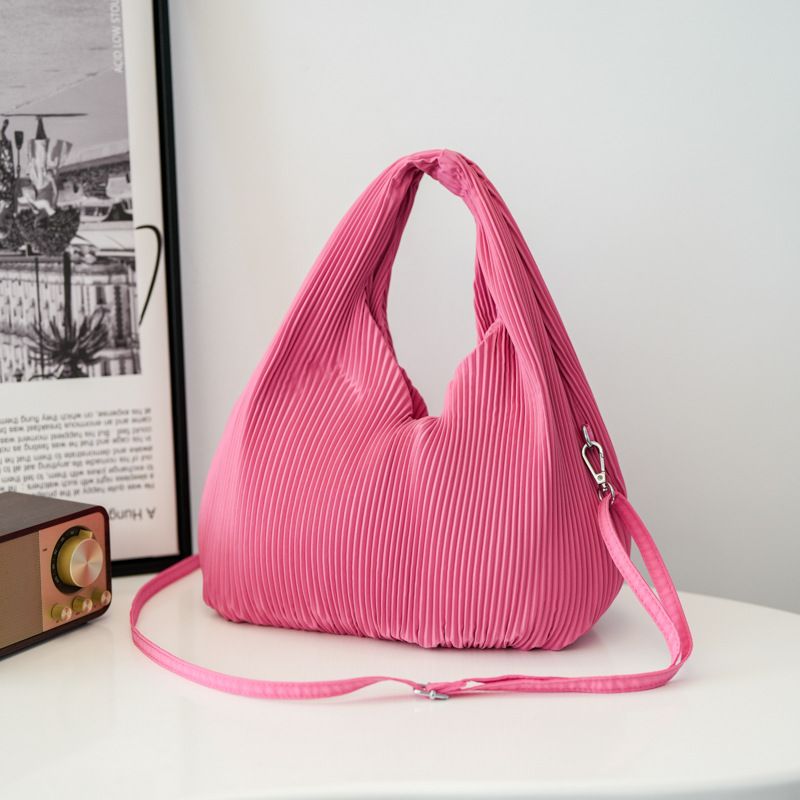 New women's bag, pleated bag, handbag, shoulder bag, crossbody bag, 2024 autumn niche large capacity Korean version, special features