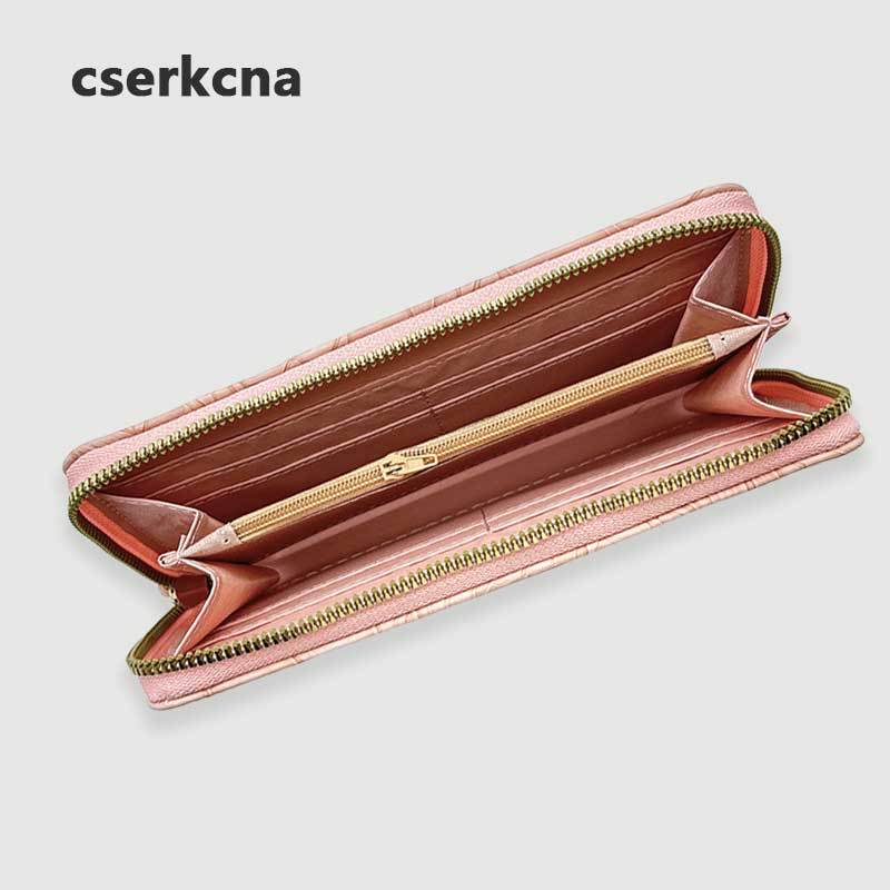 New Cross border Long Zipper Handbag, Large Phone Bag, Embossed Design, Large Money Clip, Simple Women's Money Bag Trend