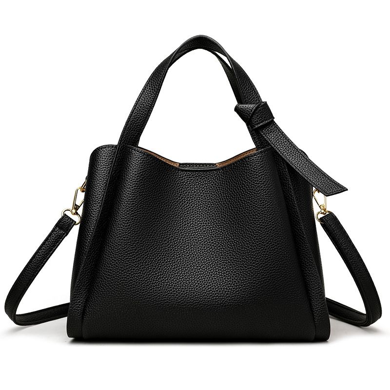 Soft leather women's bag, handbag, women's 2025 vegetable basket, high-end sense, shoulder bag, crossbody, atmospheric and versatile, water bucket, shoulder bag