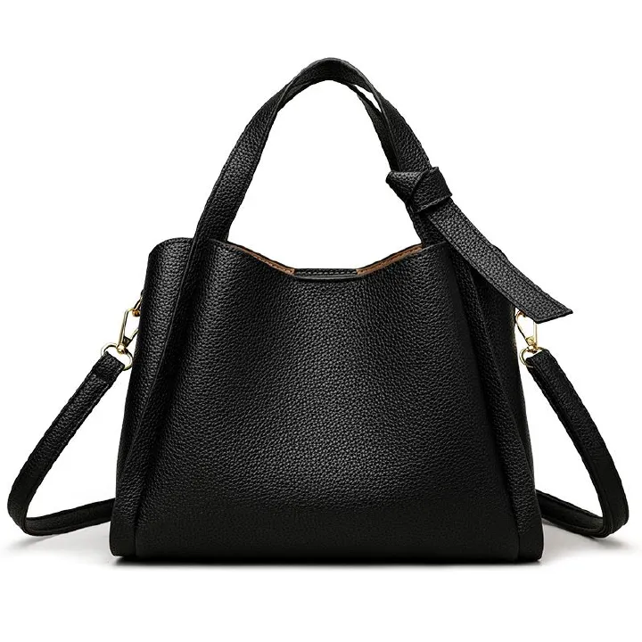 Soft leather women's bag, handbag, women's 2025 vegetable basket, high-end sense, shoulder bag, crossbody, atmospheric and versatile, water bucket, shoulder bag