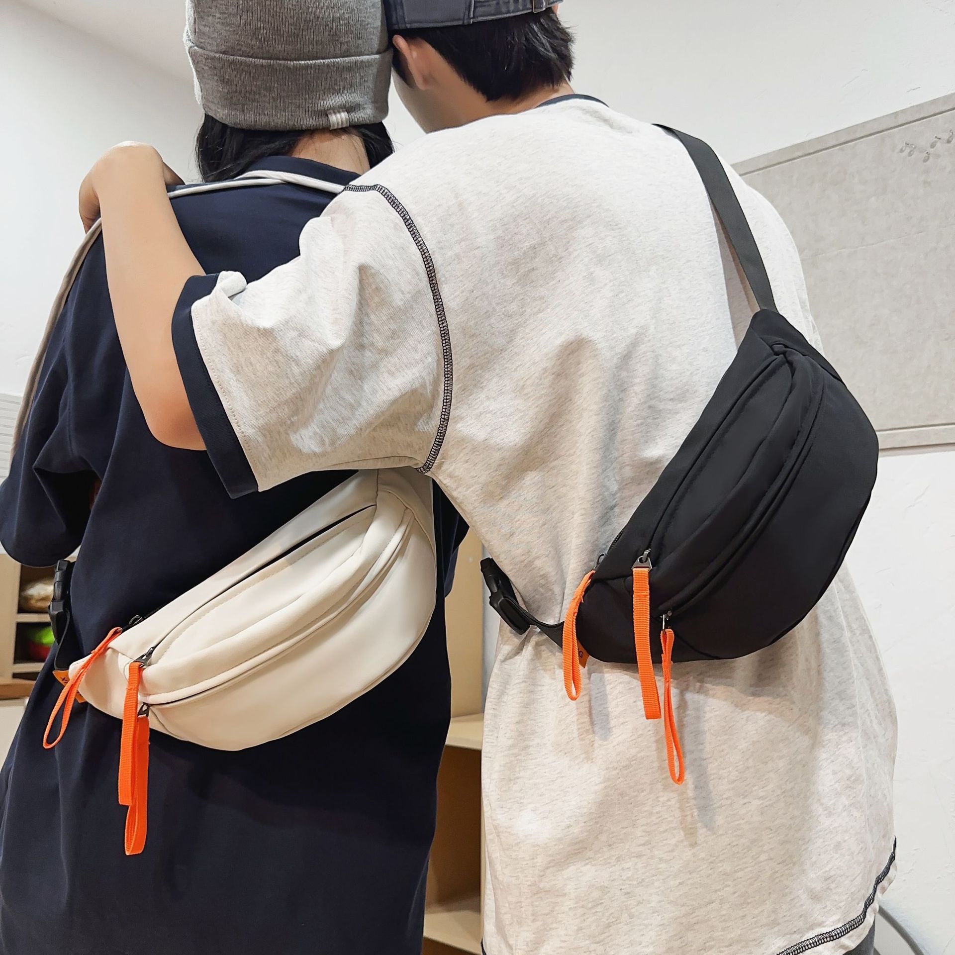 Chest bag, men's Instagram trendy small bag, waterproof Japanese casual crossbody bag, sports shoulder bag, men's waist bag, women's shoulder bag