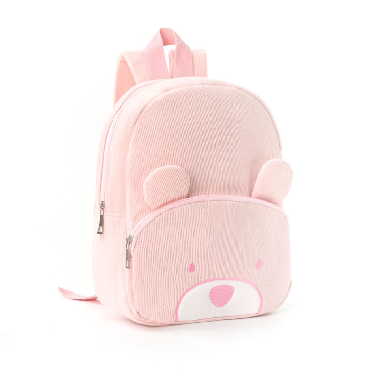 Popular cute teddy bear backpack with corduroy for elementary school students, fashionable casual backpack, cartoon plush bag