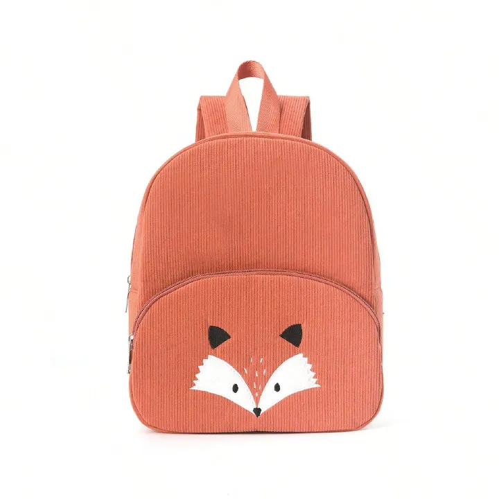 Popular cute teddy bear backpack with corduroy for elementary school students, fashionable casual backpack, cartoon plush bag