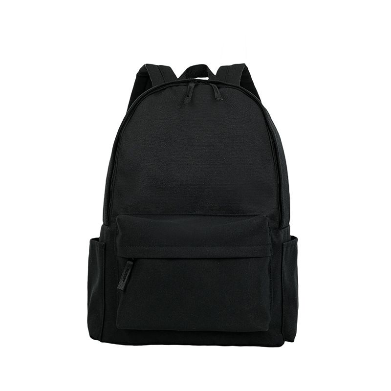 Japanese style unprinted backpack for male and female college students, Korean version, large capacity solid color backpack, middle and high school student backpack