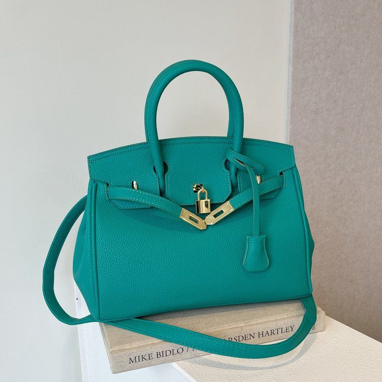 Texture Lychee Pattern Platinum Bag for Women 2025 Winter New Handheld Women's Bag Large Capacity Single Shoulder Crossbody Bag