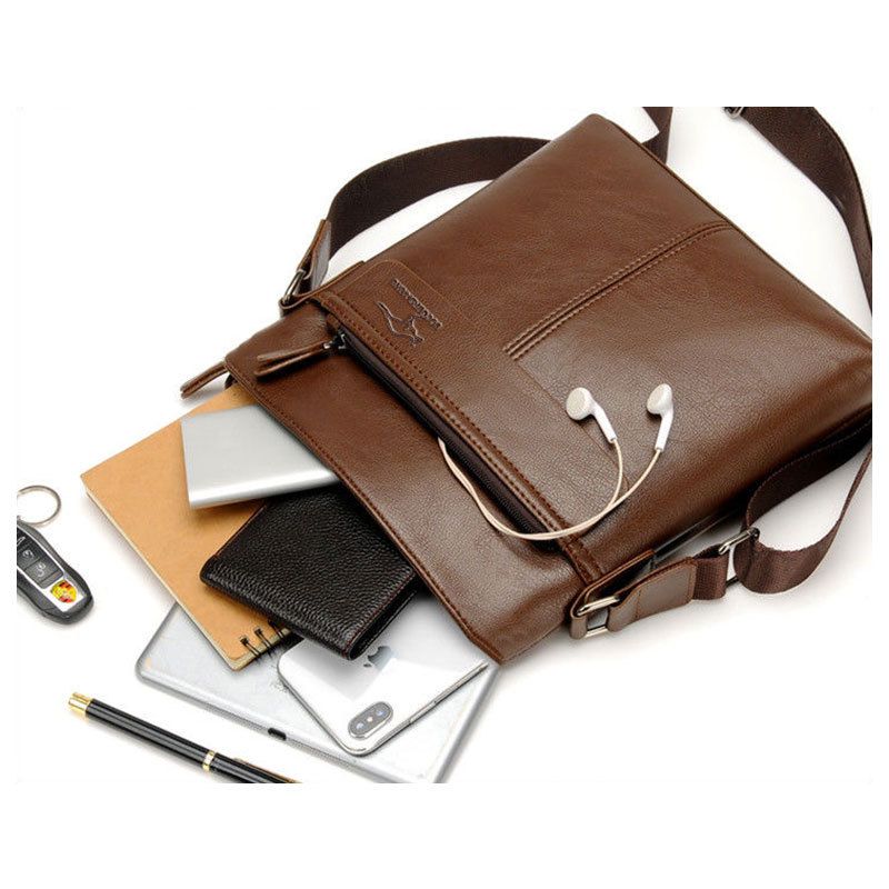 New business men's shoulder bag, large capacity casual crossbody bag, vertical men's bag