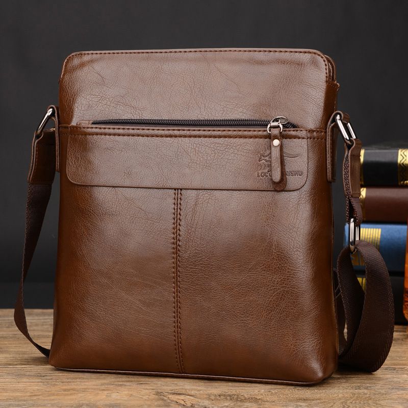 New business men's shoulder bag, large capacity casual crossbody bag, vertical men's bag
