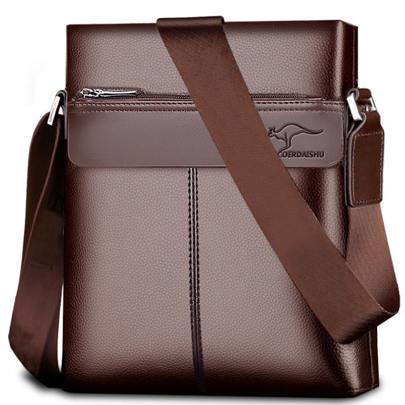 New business men's shoulder bag, large capacity casual crossbody bag, vertical men's bag