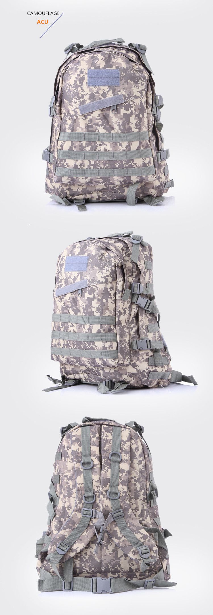 Military fan 3D backpack outdoor camping hiking sports shoulder camouflage backpack tactical backpack men