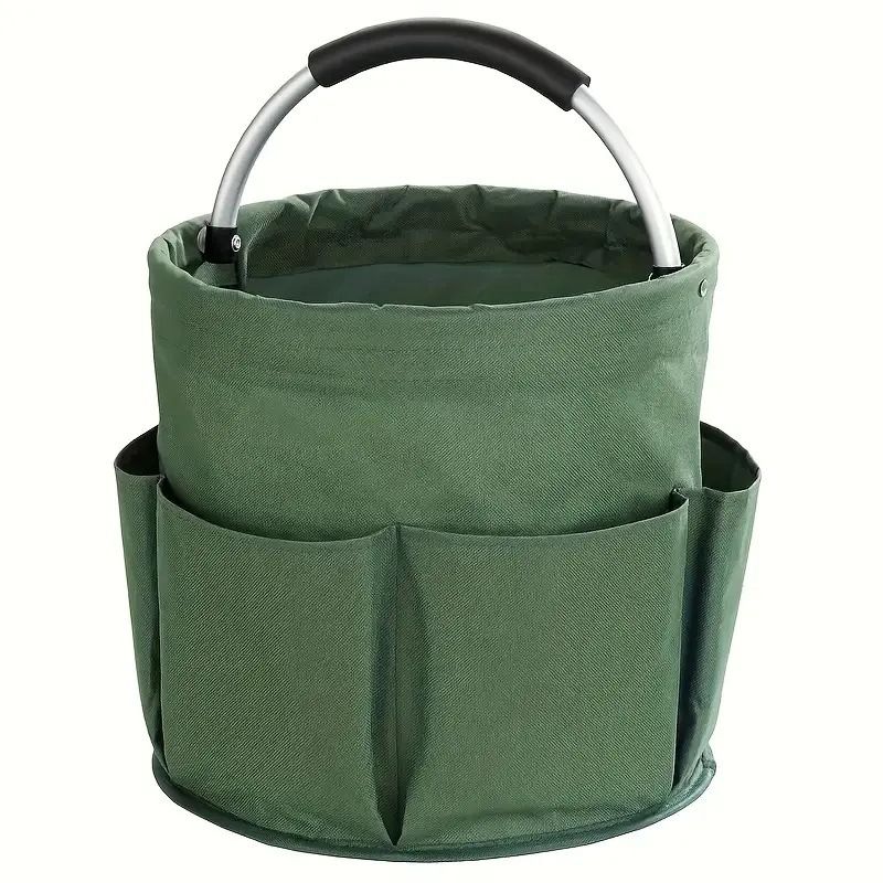 Portable Foldable Picnic Basket Garden Tool Basket Outdoor Handheld Basket Travel Storage Washbag Garden Storage Basket