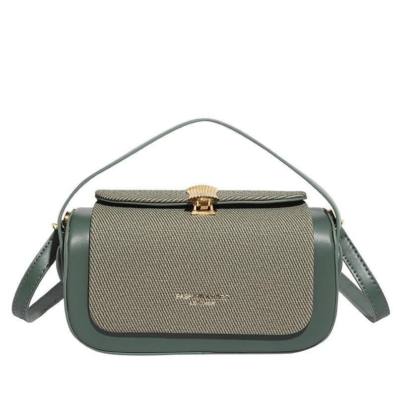 Luxury retro box bag with a high-end feel, women's 2025 new item, niche color collision single shoulder crossbody bag, commuting small square bag