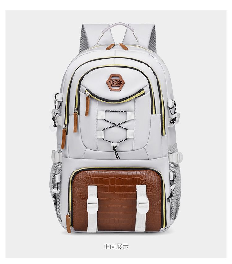 Backpack, backpack, women's lightweight large capacity backpack, high-end travel bag, hiking bag, Oxford cloth backpack