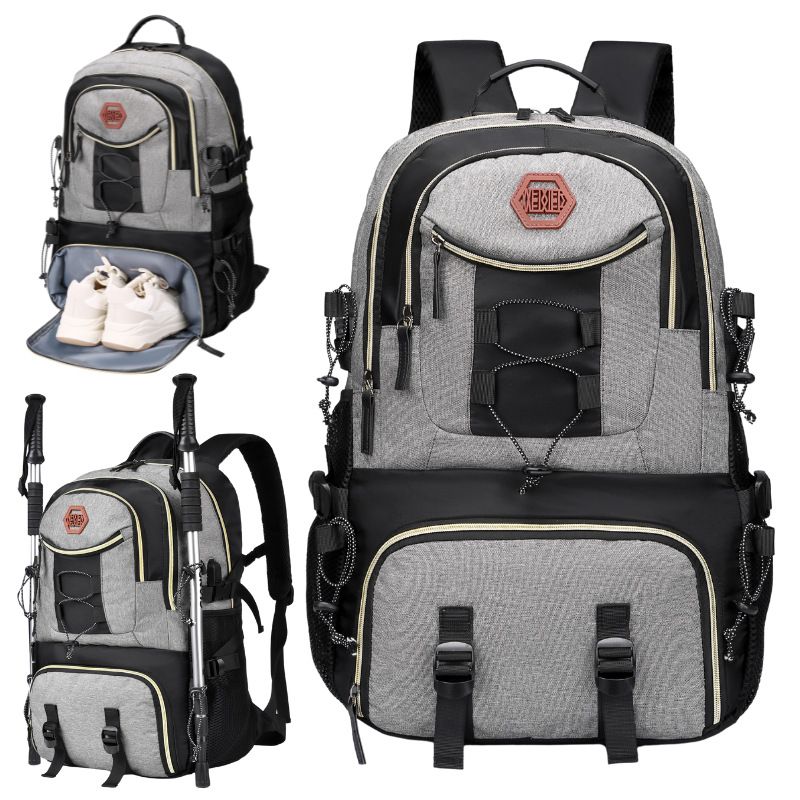 Backpack, backpack, women's lightweight large capacity backpack, high-end travel bag, hiking bag, Oxford cloth backpack