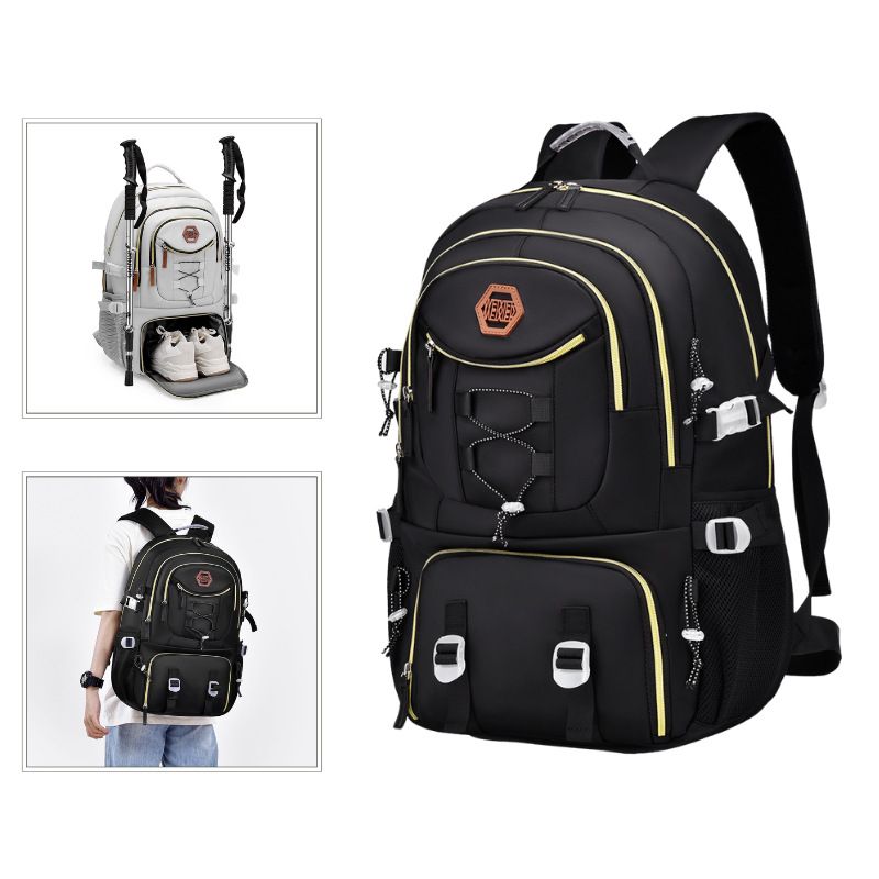 Backpack, backpack, women's lightweight large capacity backpack, high-end travel bag, hiking bag, Oxford cloth backpack