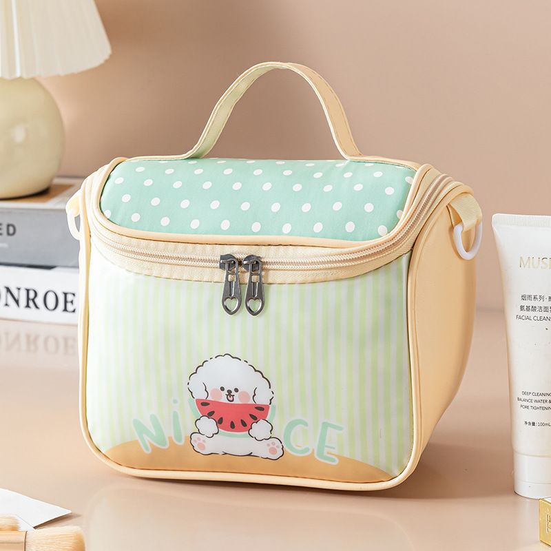 Cute house makeup bag, large capacity cabin wash bag, portable handheld storage bag, cloud like cartoon storage bag