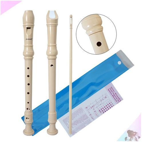 Generic Flute Soprano Recorder With Cleaning Stick for CBC and music enthusiasts