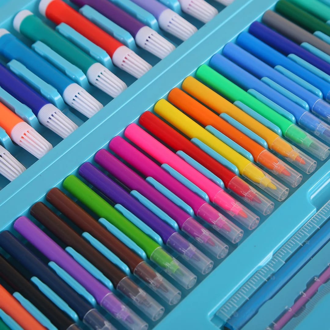150 Pcs/Set Drawing Tool Kit Kids Art Set Painting Brush Art Marker Water Color Pen Crayon Kids Gift Art 150 Pieces CBC Kids Drawing Set & Colourig Art Set