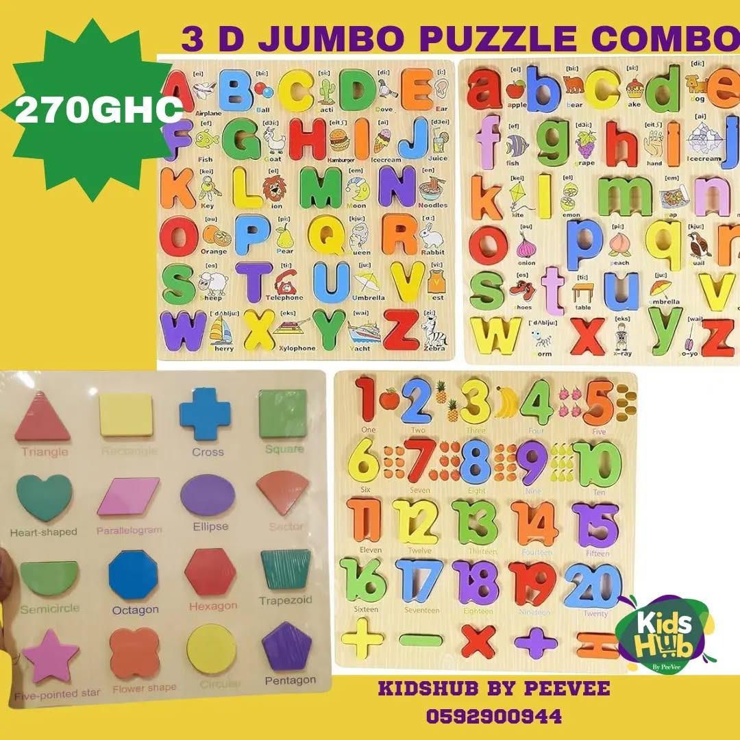 Kids 3 SET GAMES Jumbo Pack numbers 1 to 20, ABC alphabets and all shapes  wooden game board numbers for CBC toy game helps kids learn mathematics for CBC kids plus mathematical signs