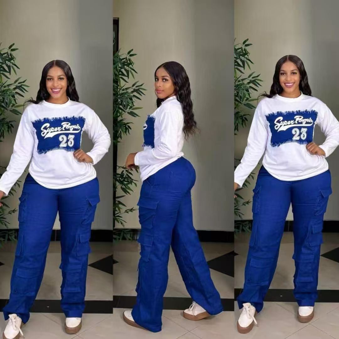 Elegant Women’s 2Pc Co-Ord Set – Soft Cotton T-Shirt with Matching High-Waist Side-Pocket Trousers | Perfect for Daily Wear, Travel, Brunch, Street Style & Comfortable Work Fashion