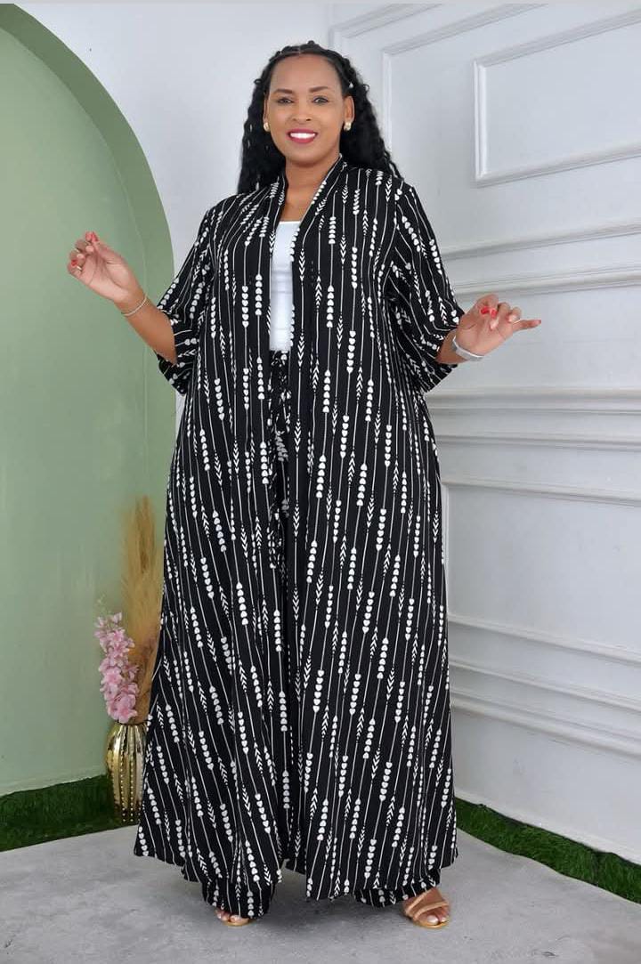 Ladies 2PC Outfit Matching Set Stylish Elegant Casual Wear Top and Trouser Set for Office Party Kenya