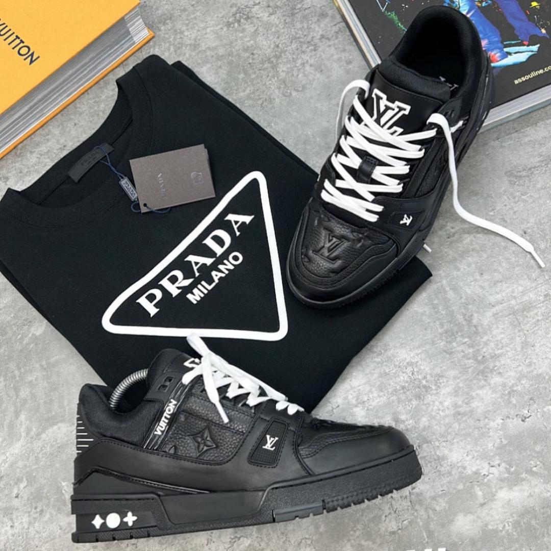 💯Quality fashion ✨️ Luis Vuitton LV Trainers men's / unisex shoes sneakers 🔥🔥