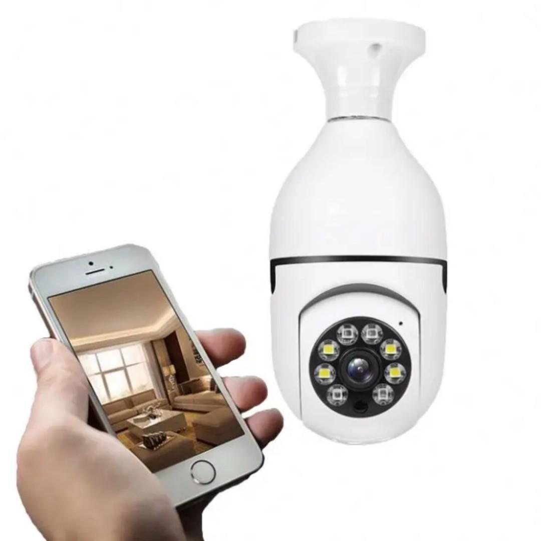 Ptz Rotating Wireless Wi-Fi Nanny CCTV Bulb Security Camera