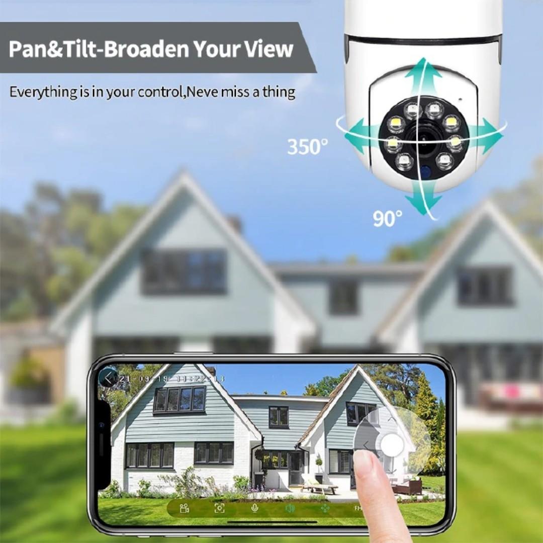 Nanny Camera - Wi-Fi Light Bulb - 360 Degrees
