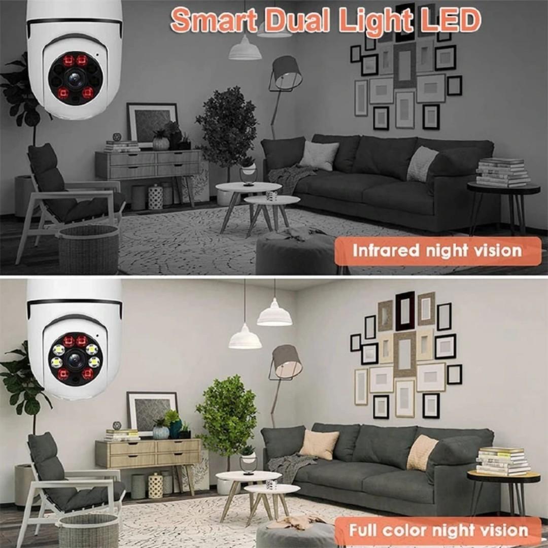 WiFi CCTV CAMERA 1080P Wireless 360 Degree Cctv Security Light 360 Panoramic Bulb Camera