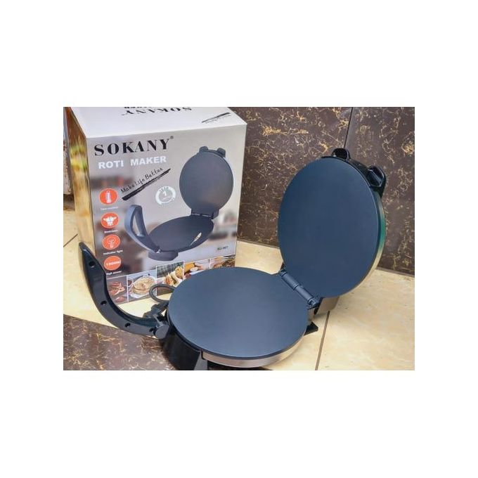 sokany chapati maker.This non-stick baking plate releases your Roti /chapati with ease giving perfection to your crust and makes for easy cleaning.
