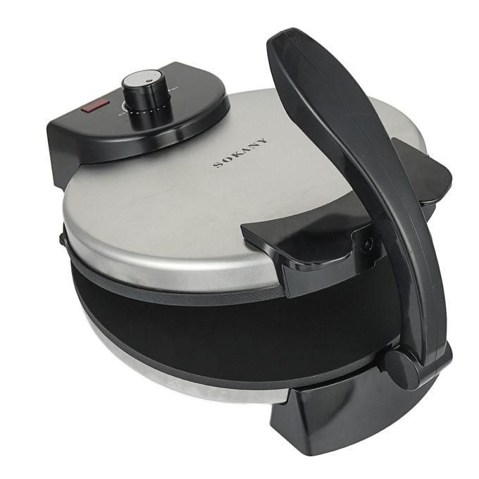 sokany chapati maker.This non-stick baking plate releases your Roti /chapati with ease giving perfection to your crust and makes for easy cleaning.