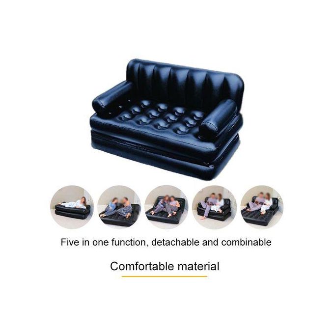 Bestway 5 IN1 Inflatable 2-seater Sofa-bed With Hand PumpThis awesome Inflatable 2-seater Sofa-bed is a multifunctional inflatable sofa-bed. It's both a sophisticated and comfortable furniture.