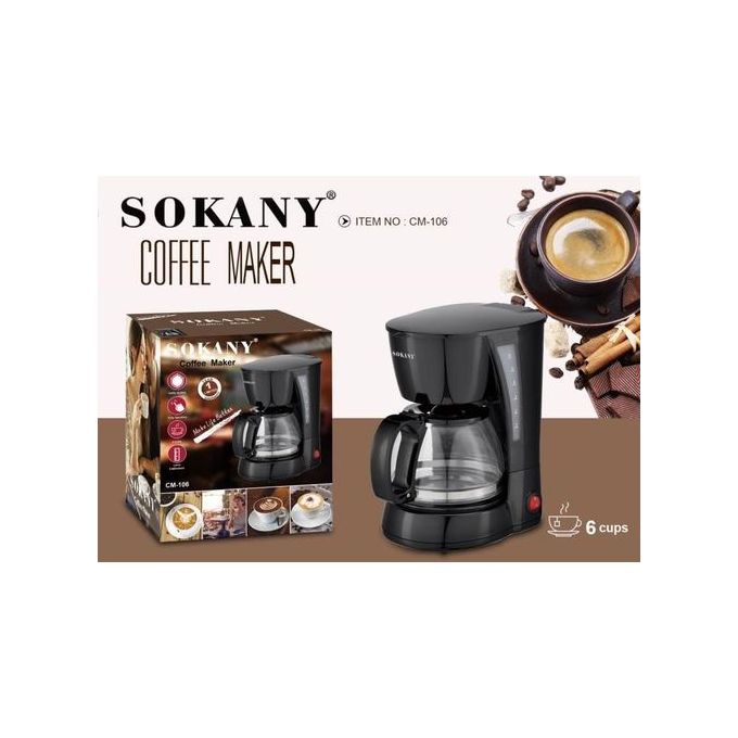 Anti-drip device, safe and reliable.
Not only can brew tea, but also can be used to cook coffee.Sokany Automatic Coffee Maker for home/ office wiMobile filter, easy to clean, provide much convenience.