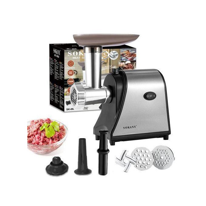 Sokany Meat Grinder, 2500W Max Stainless Steel Meat Grinder Electric,Heavy Duty Meat Mincer Machine with Sausage Stuffer Tube & Kubbe Kit for Home Kitchen Use