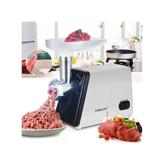Sokany Meat Grinder, 2500W Max Stainless Steel Meat Grinder Electric,Heavy Duty Meat Mincer Machine with Sausage Stuffer Tube & Kubbe Kit for Home Kitchen Use