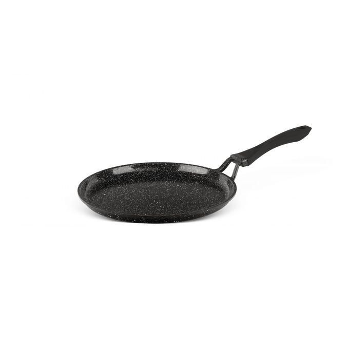 EDENBERG Edenburg Crepe Pan(28cm)The EB-3393 pancake pan is made of durable cast aluminum that is resistant to corrosion and meets all quality requirements. A special marble non-stick coating.