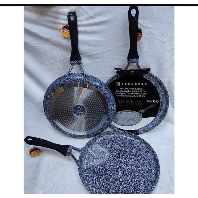 EDENBERG Edenburg Crepe Pan(28cm)The EB-3393 pancake pan is made of durable cast aluminum that is resistant to corrosion and meets all quality requirements. A special marble non-stick coating.