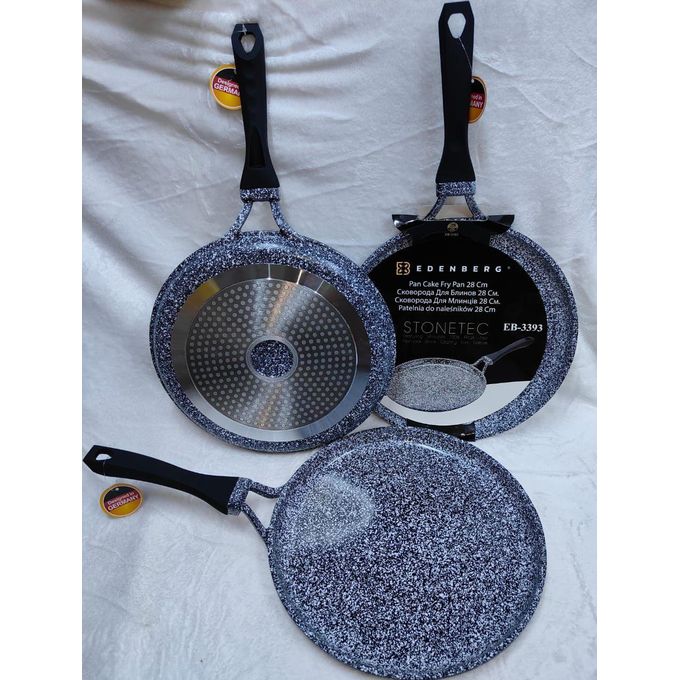 EDENBERG Edenburg Crepe Pan(28cm)The EB-3393 pancake pan is made of durable cast aluminum that is resistant to corrosion and meets all quality requirements. A special marble non-stick coating.