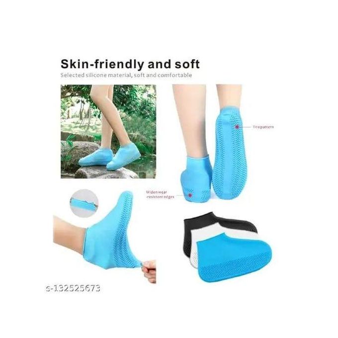 Waterproof Shoe Covers, Non-Slip Water Resistant Overshoes Silicone Rubber Rain Shoe Cover Outdoor cycling Protectors apply to Men, Women, Kids
