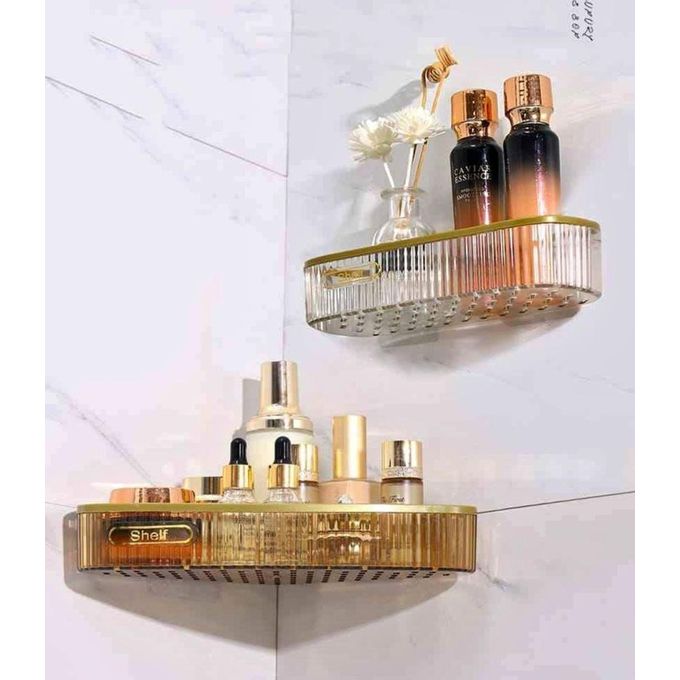 Elegant Acrylic Rectangular Fancy Bathroom Shelf.For a sleek and modern organizer rack that is useful and convenient as well, this bathroom organizer box is the perfect choice