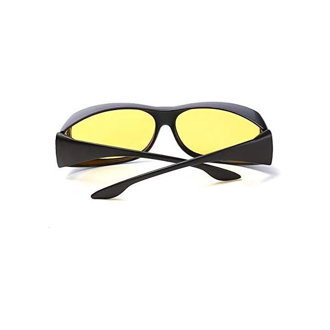 2 PACK HD Night Day Vision Driving Wrap Around Anti Glare Sunglasses with Polarized Lens for Man and WomenDOUBLE USE NIGHT VISION OVER GLASSES】: our night sunglasses are designed for double use. First