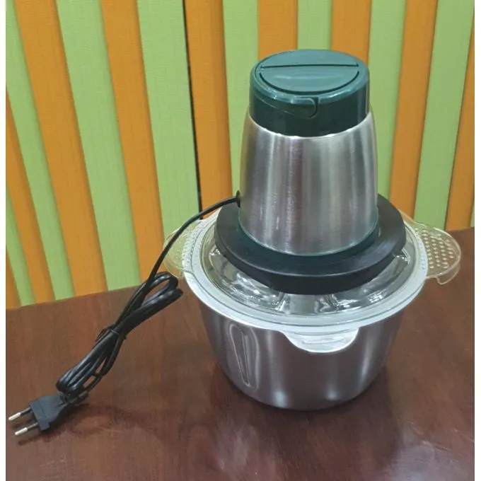 2L Multifunctional electric food chopper for grains, veges, meat grinder etc-This is a CHOPPER, it crushes the food into mud, chops the food but does not break into pieces.