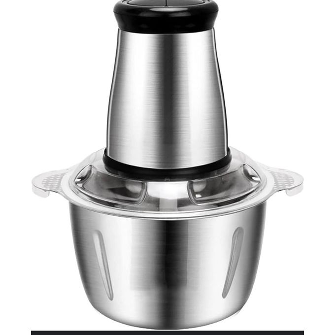 2L Multifunctional electric food chopper for grains, veges, meat grinder etc-This is a CHOPPER, it crushes the food into mud, chops the food but does not break into pieces.