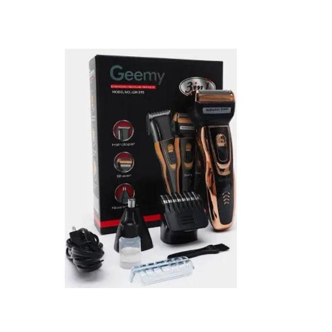 Geemy Rechargeable Smoother Hair Shaving Machine, Shaver- 3 In 1t comes with a rechargeable and replaceable battery that makes life easy even while travelling, while its small and compact size