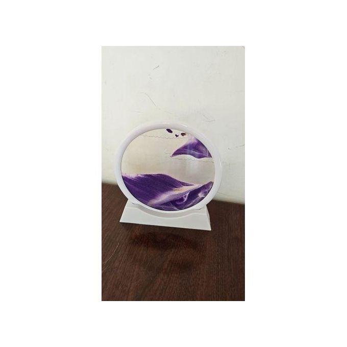 Decorative 3D Moving Sand Art Glass Ornament Deep Sea Sandscape In Motion, Flowing Sand Frame For Home And Office Decor360° Rotating Sand Art: Enjoy an ever-changing landscape of deserts, mountains, a