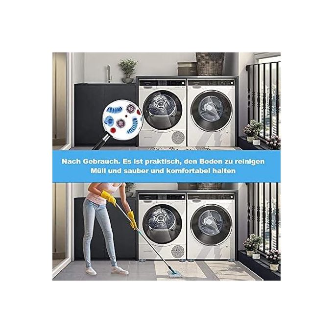 4Pcs Pads for Washer and Dryer, Reduce Shock and Noise with Rubber Mat for Refrigerator & Washing Machine Furniture Base, Prevent Moving Shaking Walking, Universal Size